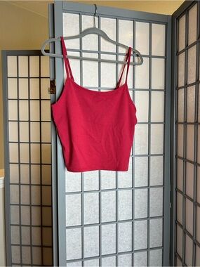 American Eagle Women's Ribbed Tank Top - Red